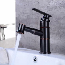 YLB0141 Einer Loch Badezimmer Schwarzer Becken Wasserhahn, Orb -Wasserhahn für Waschbecken